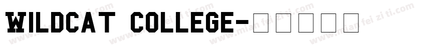 Wildcat College字体转换